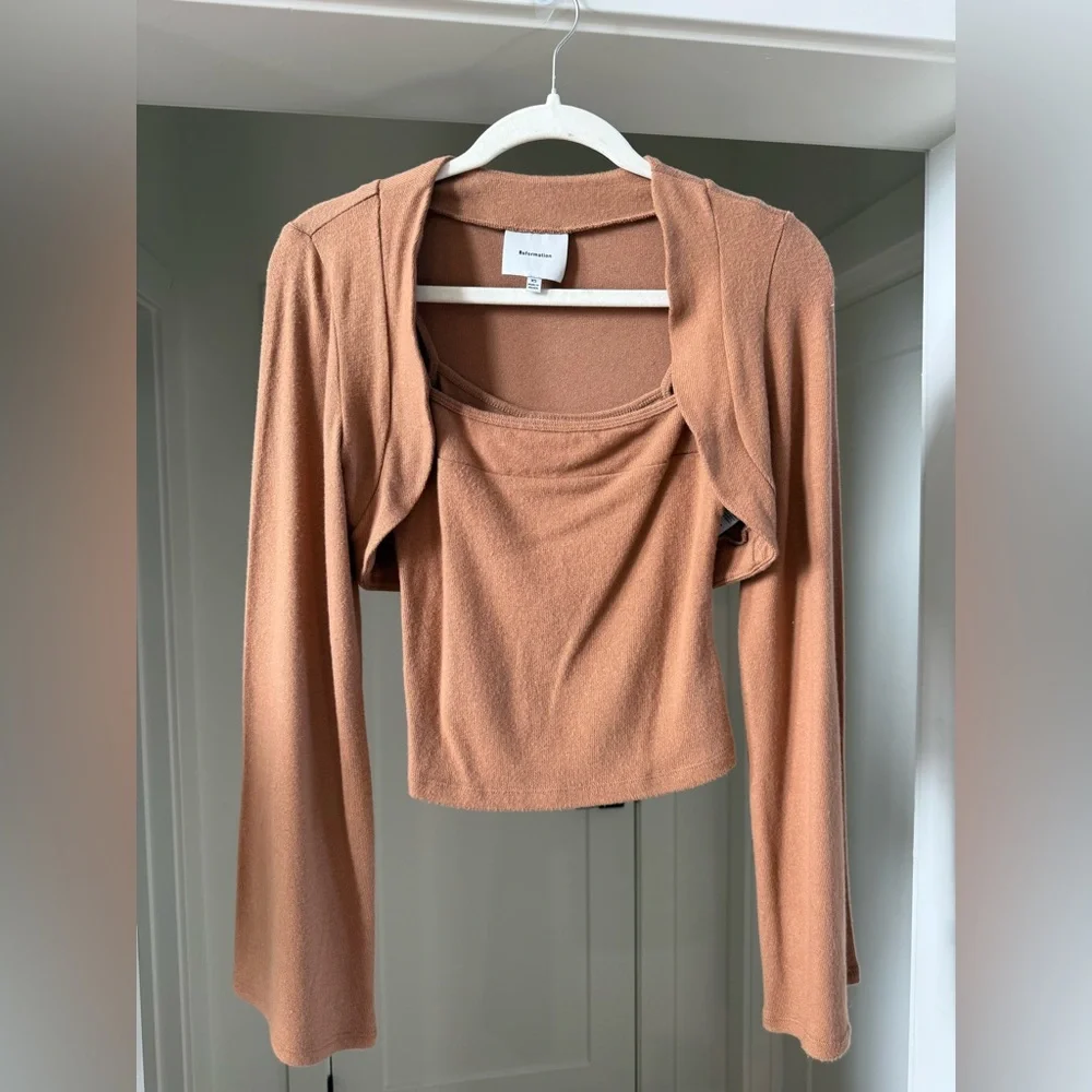 Reformation Chloe Knit Shrug & Tank Set - Size XS - Picture 6 of 7